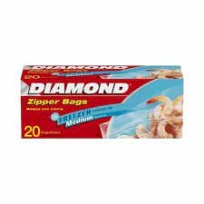 Diamond Freezer Bags Medium (30 Bags) - These high-quality freezer bags are designed to keep your food fresh and protected, ensuring that you always have delicious and nutritious meals ready to go - 01090063083 Pie's Variety Store