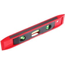 Wolfox Plastic Torpedo Level 9" with Magnetic Band, Horizontal, Vertical and 45° vial and Top-read Window for professional working in tight spaces -  WF6709 MEGA