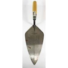 Wolfox Masonry Brick Trowel with Wooden Handle (11 inch and 6 inch), Philadelphia Pattern, Standard Shank. Ideal for Leveling, Spreading and Shaping Mortar, Cement and More - WF1911 and WF9812 MEGA