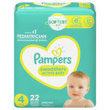 Pampers Baby-Dry, Diapers, Size 1, 44 Count - 03700086208