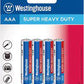 Westinghouse Super Heavy Duty Batteries AAA 4PK - R03PBP4 Mega