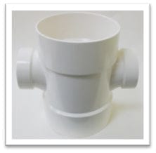 PVC Reducing Cross Tee DWV MEGA