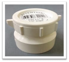 PVC Trap Adaptor 1 1/2 X1 1/4 MEGA