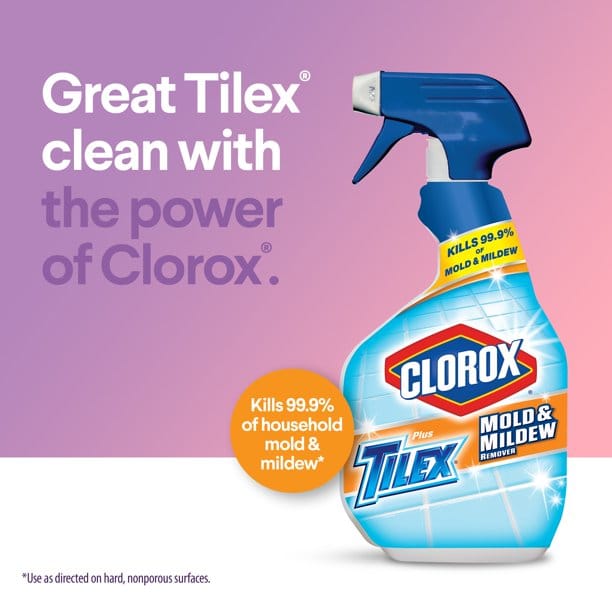 Clorox Tilex Mold and Mildew Remover 64 oz + 32oz Trigger  kills 99.9% of common household mold, mildew and bacteria. Use on glazed tile, tubs, shower doors, counters, sinks, no-wax floors and more-224334 Hannah's Variety Store