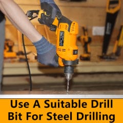 Worksite Impact Drill With Chuck Size 13mm(1/2 inches). Professional Impact Drill. Input Power - 750Watts Impact Drill, Adjustable Speed, Reversible - Voltage: 110-120Volts~,50/60Hz, No-load speed:0-3000/min - EID402 Worksite Power Tools