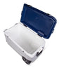 Igloo Maxcold Roller Cooler 90 Qt, with folding handle wheels in ash gray and blue, easy to transport - 450603