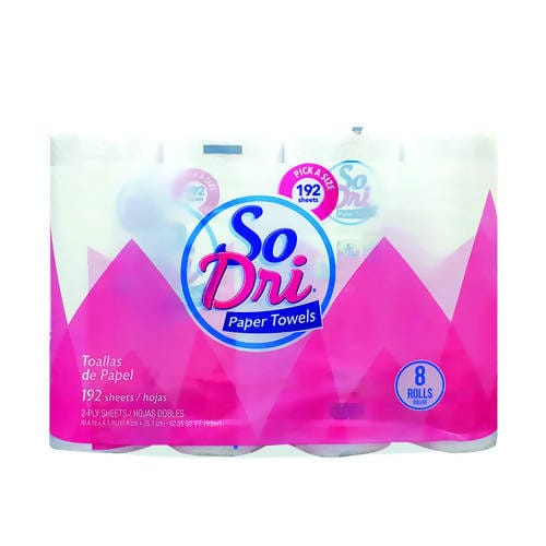 So Dri Paper Towels 2 layers 8 sheets / 192 sheets / 327577 dayana sifontes