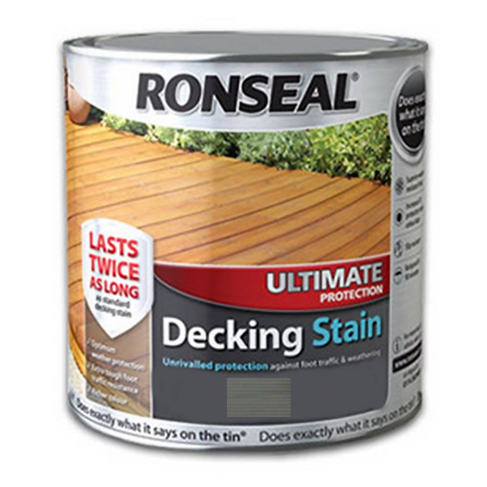 Ronseal Ultimate Decking Stain (Stone Grey) 2.5 Litres Primarily for use on pre-treated decking.- 36911 Elegant AccScents