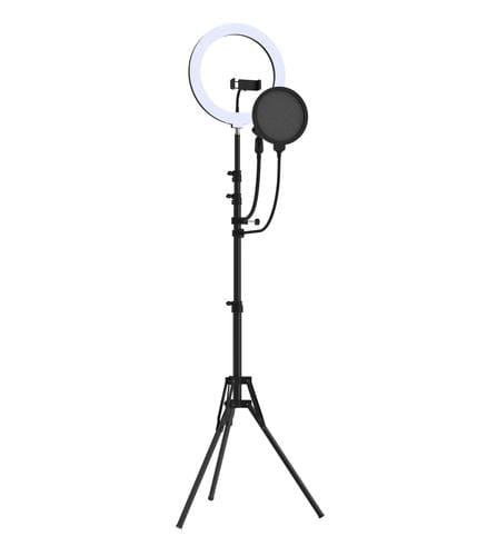 Tzumi Step Up On Air Halo Pro Whether it’s vlogging, live streaming, podcasting or selfie ready setting in seconds lighting and sound quality make all the difference in giving you the professional results you want-423667