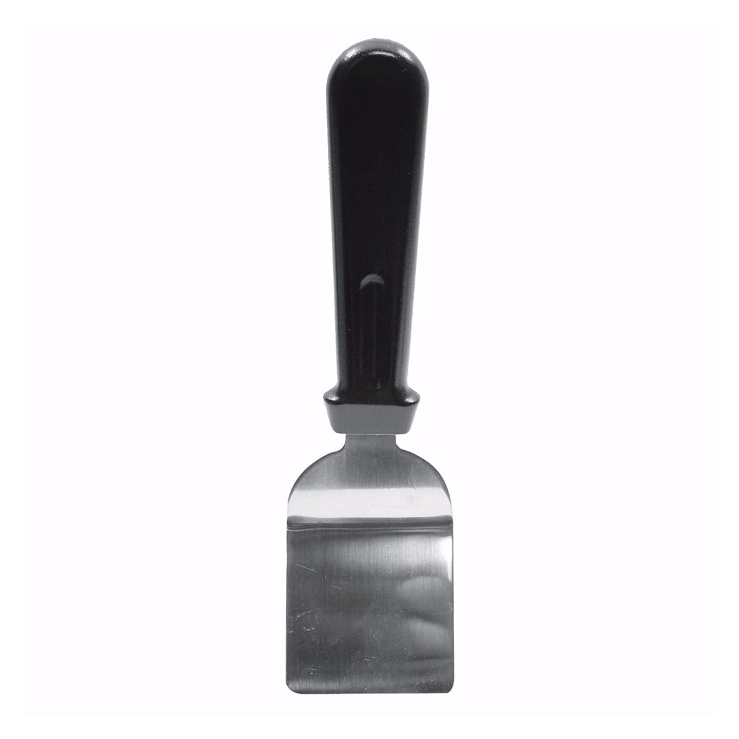 Tablecraft  8.75 inch Stainless Steel Pizza Server with Black Handle Make it easy to serve fresh, hot pizza with this server. Great to have in the kitchen or on the tables for customers to serve themselves-PS225 Hannah's Variety Store