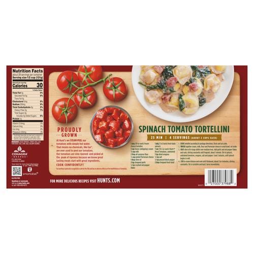Hunt's Diced Tomatoes 8 Units / 411 g / 14.25 oz Enjoy the delicious taste of Hunt's chopped tomatoes. The flavor of Hunt's plant-ripened tomatoes enhances pizzas, casseroles, stews and chili con carne-176219 Hannah's Variety Store
