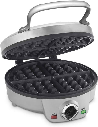 Cuisinart 4-Slice Belgian Waffle Maker cooks golden waffles that are crispy on the outside and mouthwateringly tender on the inside (Silver) CU-WAF-200 Elegant AccScents