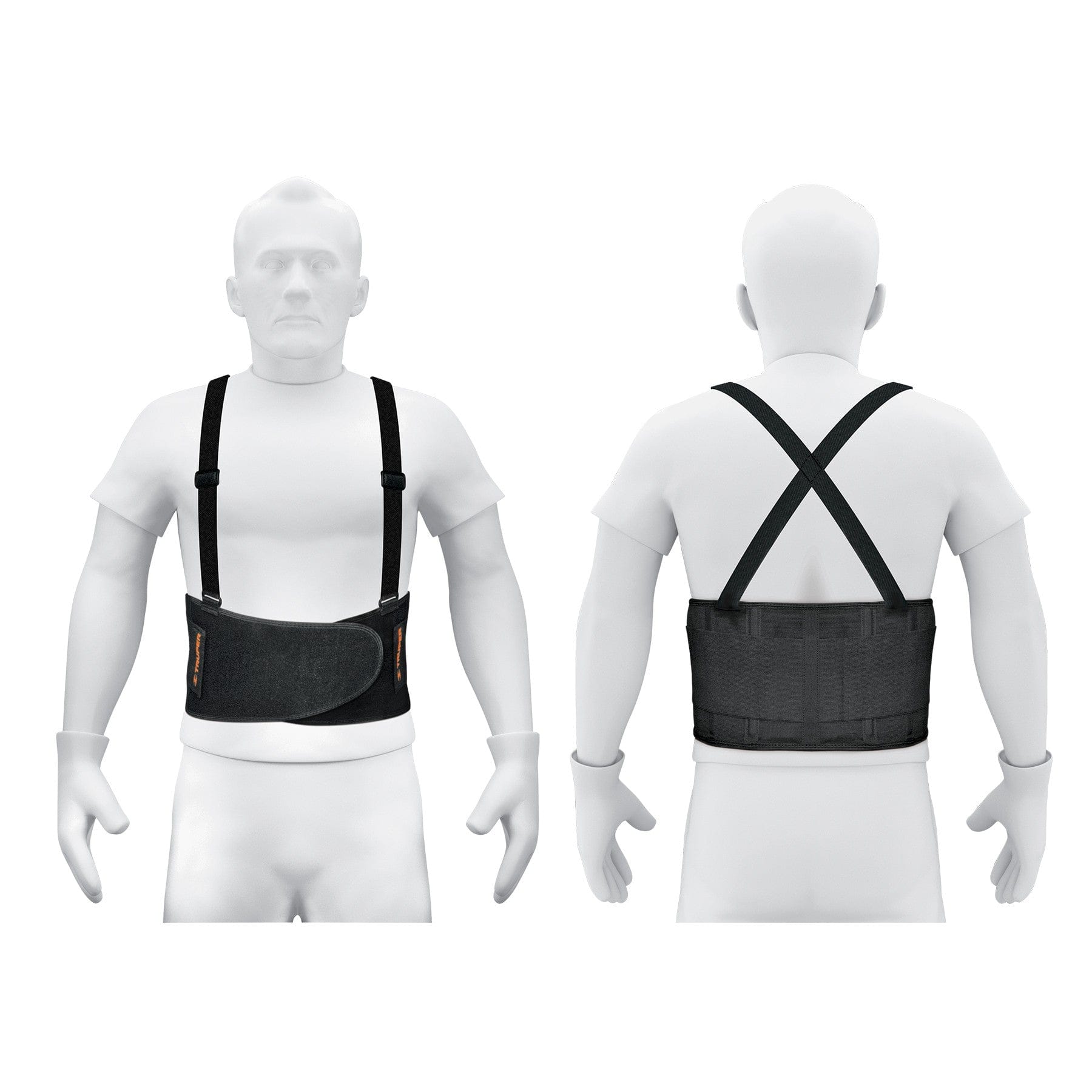 Truper Back Support Belt with Adjustable Suspenders Size Large (38-44) - 14238 ebuystt