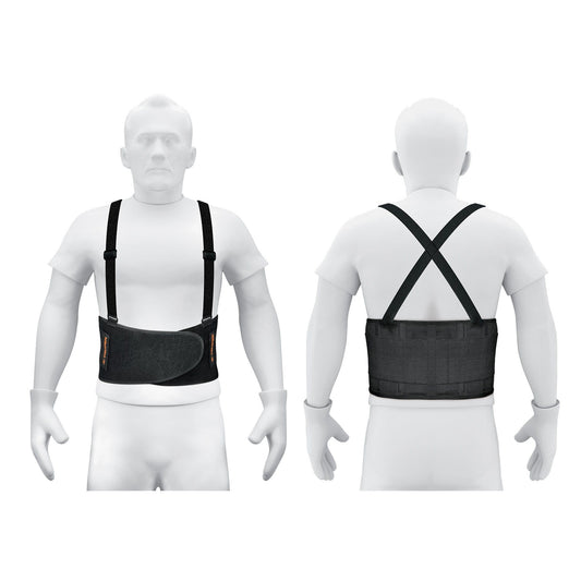 Truper Back Support Belt with Adjustable Suspenders Size Large (38-44) - 14238 ebuystt