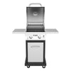Nexgrill 2-Burner Gas Grill with foldable side shelves is the small space grill that expands your grilling horizons.Enjoy delicious barbecues and good times with this durable Nexgrill deluxe 2-burner black stainless steel gas grill-396873