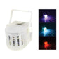 Zebra - Mini LED Derby Disco Light contains 4 LED bulbs comprised of red, blue, green and white which spread an illumination through 36 clear crystal windows. This unit also comes with a speed control that regulates the LED patterns Hannah's Variety Store