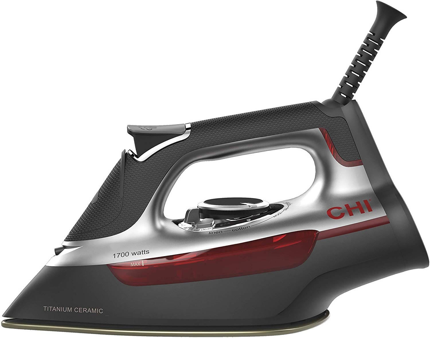 CHI Steam Iron Ceramic -Is engineered with a titanium infused ceramic soleplate similar to our popular CHI flat irons, the professional clothing iron heats up quickly and provides an extra smooth glide - 41998