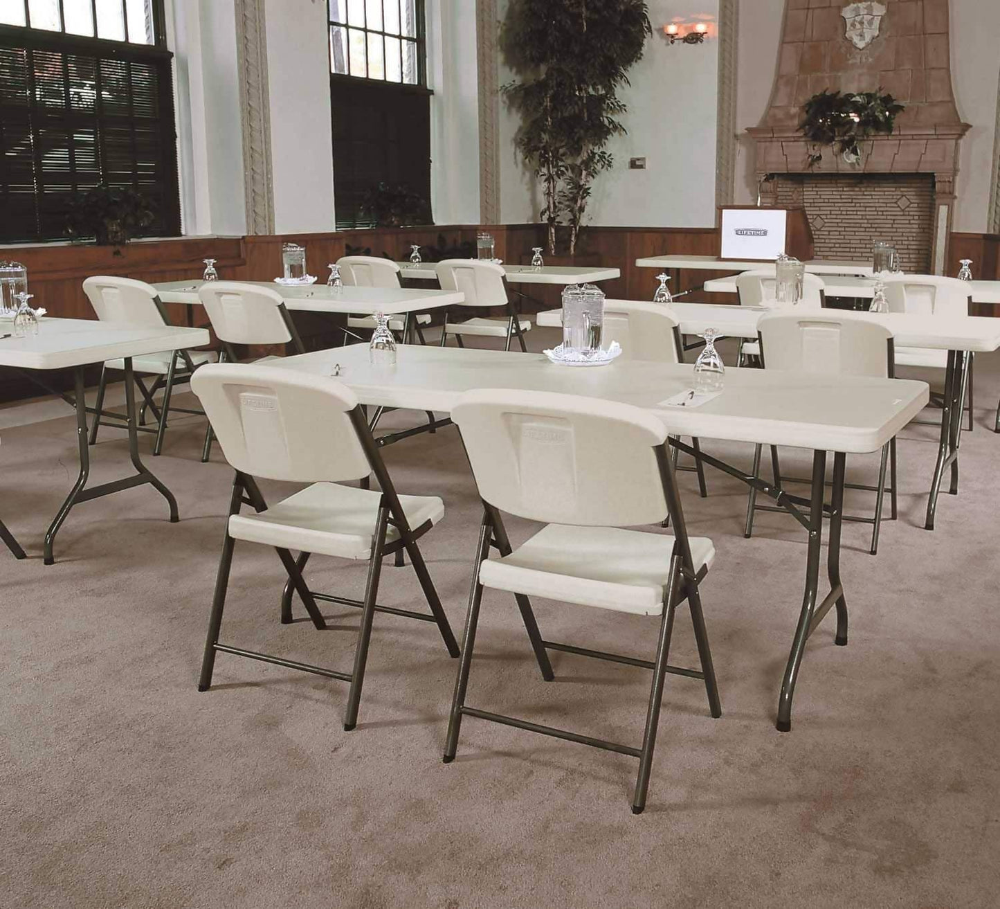 Lifetime Folding Chair Almond Commercial Grade-28033 Hannah Frederick