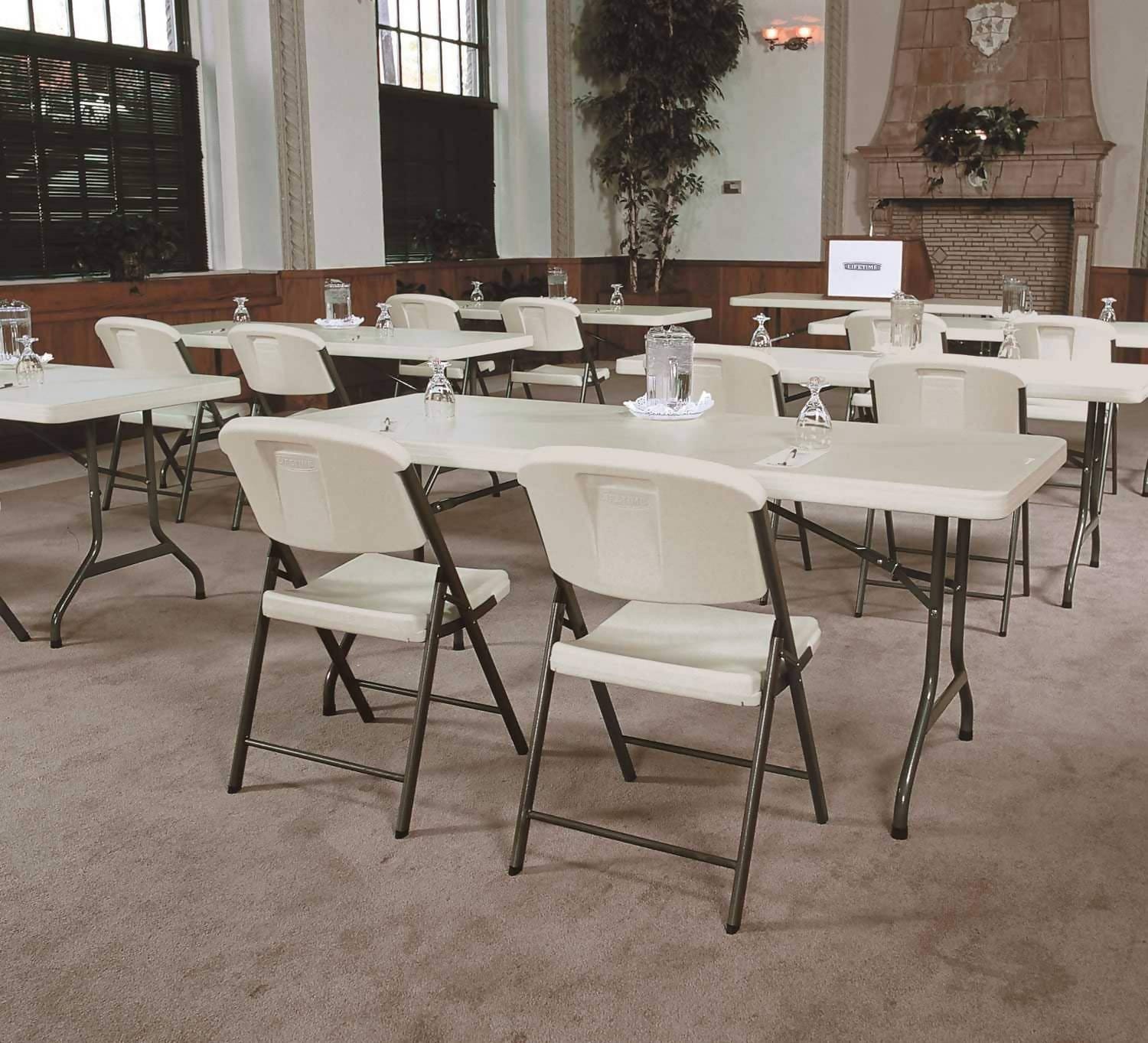Lifetime Folding Chair Almond Commercial Grade-28033 Hannah Frederick