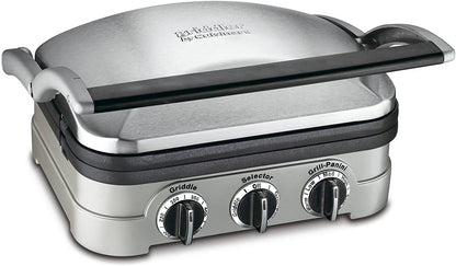 Cuisinart 5-in-1 Griddler can handle everything from pancakes and sausages to grilled cheese to steaks, hamburgers, and panini. - CU-GR-4 Pie's Variety Store