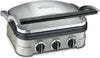 Cuisinart 5-in-1 Griddler can handle everything from pancakes and sausages to grilled cheese to steaks, hamburgers, and panini. - CU-GR-4