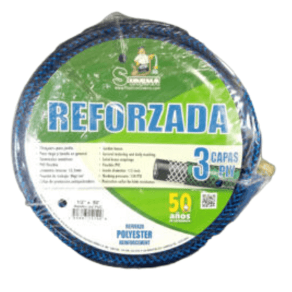 Refroza Hose 100ft, 130PSI  in Commercial Grade, Contractor Garden Hose Scuff-resistant outer jacket for professional use. Deluxe 3 layer nylon-reinforced construction
