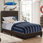 Dorian Upholstered Twin Bed Brown - 300762T Pie's Variety Store
