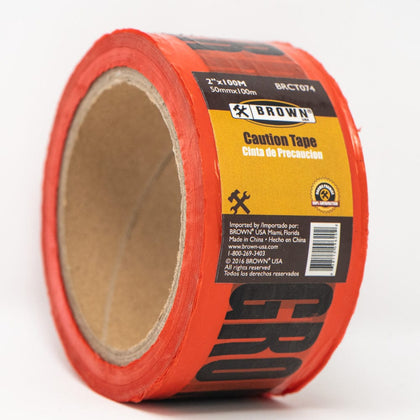 BROWN USA Caution Tape Barricade tapes are made with durable, resilient, tear-proof plastic materials such as polyethylene, polypropylene and nylon-BRCT074