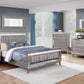 Leighton Eastern King Panel Bed With Mirrored Accents Mercury Metallic Collection: The Leighton Collection Presents This Magnificent Glam-Style Bed. This Bed Is An Absolute Delight For The Bedroom. Leighton SKU: 204921KE coastmega