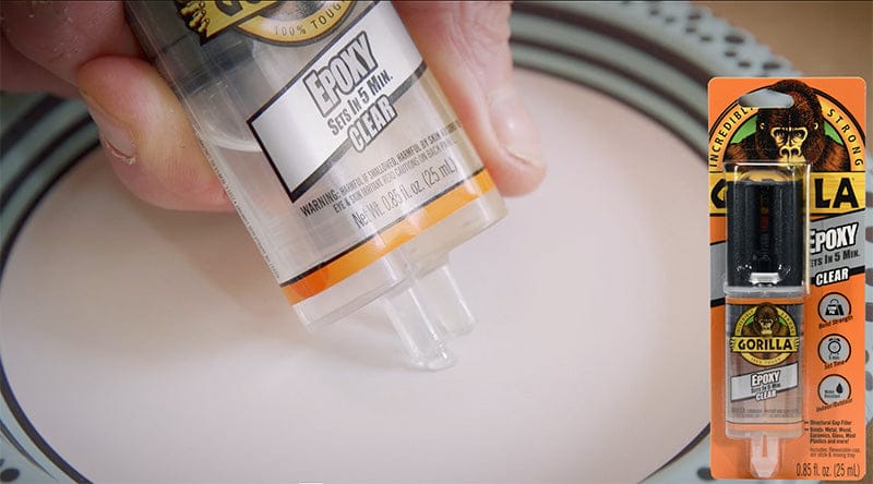 Gorilla Epoxy Syringe 25ml (0.85 OZ), For Incredibly Strong, Permanent, Fast and Gap Filling Bond and Solvent Resistant. Ideal for Wood, Metal, Stone, Ceramic, Glass, Plastic, PVC Sheet, Brick, Concrete, Foam and More - 4200102 MEGA