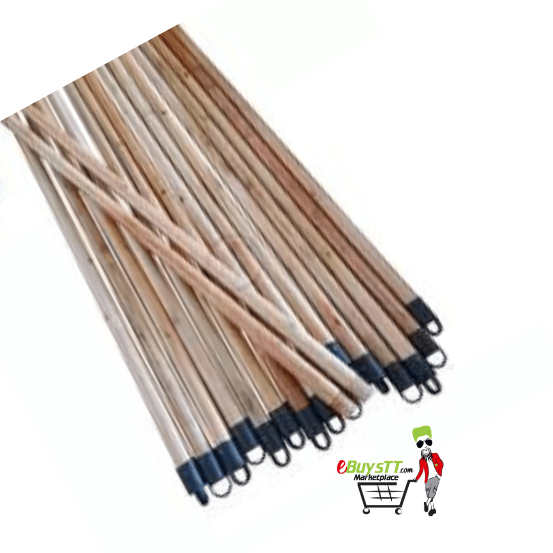 Eterna Wooden Broom Handle fits into your mop, broom or floor squeegee, has a larger diameter handle lets you sweep or scrub more aggressively - GP51 MEGA