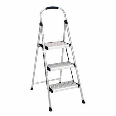 Cosco Step Stool 3 Steps Cosco Signature Three Step Aluminum Step Stool is ideal for any task around the house. Whether it's reaching that high cabinet, changing a light bulb or washing the windows, our products make it easier to get any job done-862787