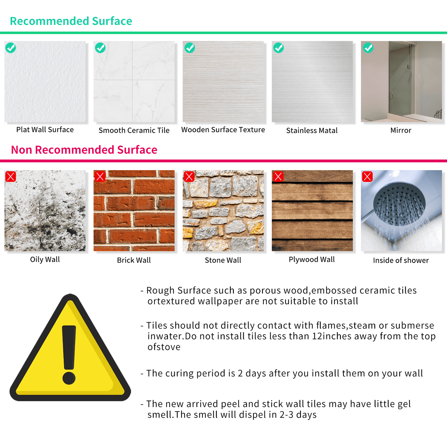 3D Mosaic Morcart Self Adhesive Tile Wall Sticker Backsplash - 12" x 12" DIY for Bathrooms, Kitchens, Oil-Proof, Waterproof- Price Per Unit MT1165 MEGA