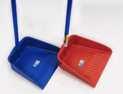 Eterna Dust Pan (Scoop, Trash Pick Up) with Long Wooden Handle, Upright Standing Design, Accommodates Any Broom or Hand Brush, Durable, Great for Indoor and Outdoor Use. Ideal for Home, Lobby, Shop, Kitchen, Office, Driveway and More – GP17 MEGA