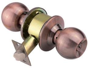 RAIDER Combination Entrance Cylindrical Knob Lockset S/D 3871 Antique Copper (AC) for Office or Front Door
