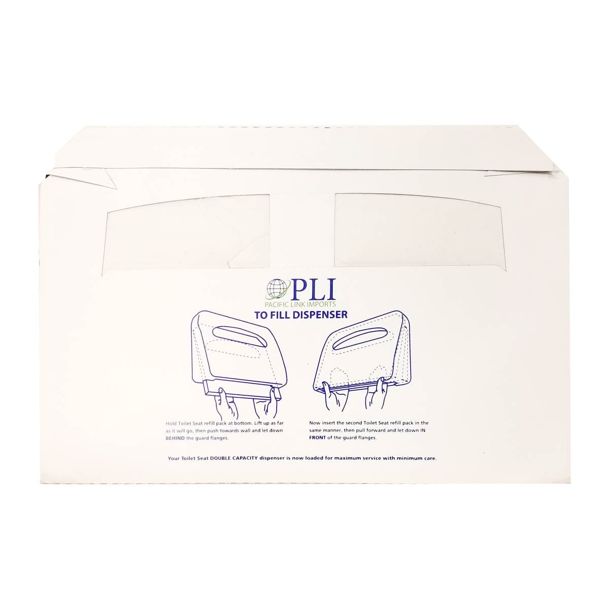 Pacific Link Imports Toilet Seat Covers (250)per box The Toilet Seat Cover is a standard of every public restroom. This case of Pacific Link Imports half fold toilet seat covers is an excellent choice in terms of value and quality-PLITSC Hannah's Variety Store