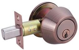 RAIDER Deadbolt Door Knob Lockset D101 Antique Copper (AC) for Office or Front Door