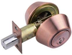 RAIDER Deadbolt Door Knob Lockset D102 Antique Copper (AC) for Office or Front Door