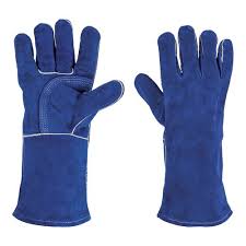 TRUPER Heavy Duty Leather Welding and Blacksmith Gloves, Long Safety Cuff. One-Size with Reinforced Palm and sewn with Kevar Thread - 15246 MEGA