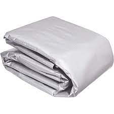 Waterproof Multi-Purpose Poly Tarp – Silver Tarpaulin Protector for Cars, Boats, Construction Contractors, Campers, and Emergency Shelter. Rot, Rust and UV Resistant Protection Sheet MEGA