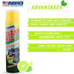Abro Clean All 650ml Foam Cleaner, Deep Cleaning, Foaming Action Lifts Out Dirt and Removes Stains from Upholstery, Vinyl, and Carpeting, Fresh Lime Scent, Includes Brush Cap - FC-650 (MABRO012) MASMEGA
