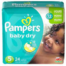 PAMPERS BABY DRY SIZE 1 44CT - PBDS1 Pie's Variety Store
