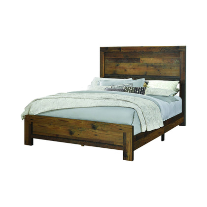 Sidney Eastern King Panel Bed Rustic Pine - 223141KE