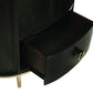 Formosa 1-Drawer Oval Nightstand Americano And Rose Brass Collection: Formosa SKU: 222822 coastmega