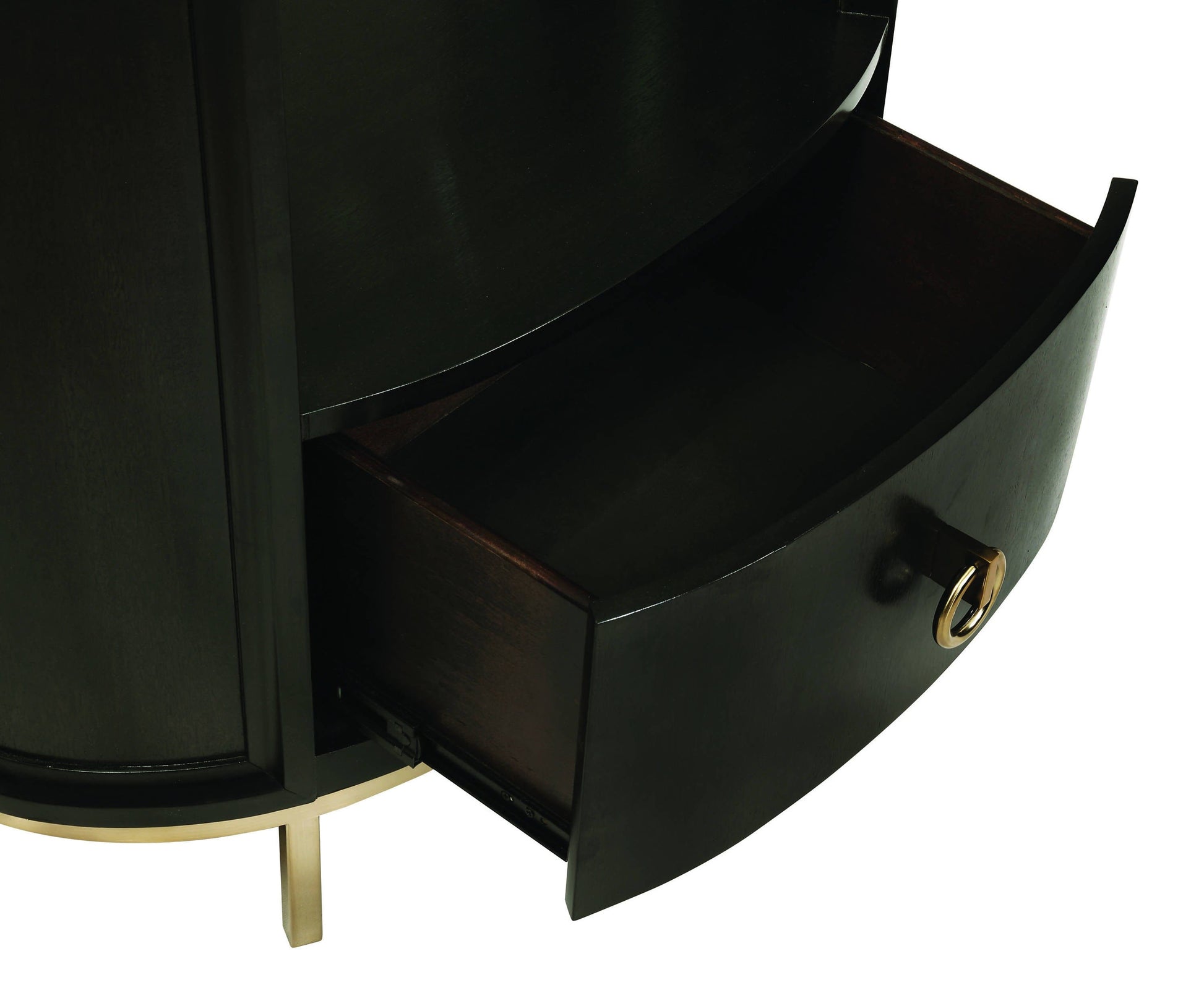 Formosa 1-Drawer Oval Nightstand Americano And Rose Brass Collection: Formosa SKU: 222822 coastmega