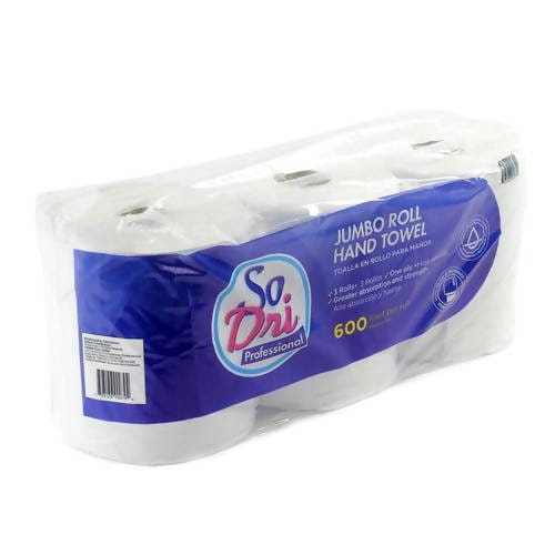 So Dri Institutional Hand Towel Paper 3 rolls/ 183 m/ Single Ply - 371862 dayana sifontes