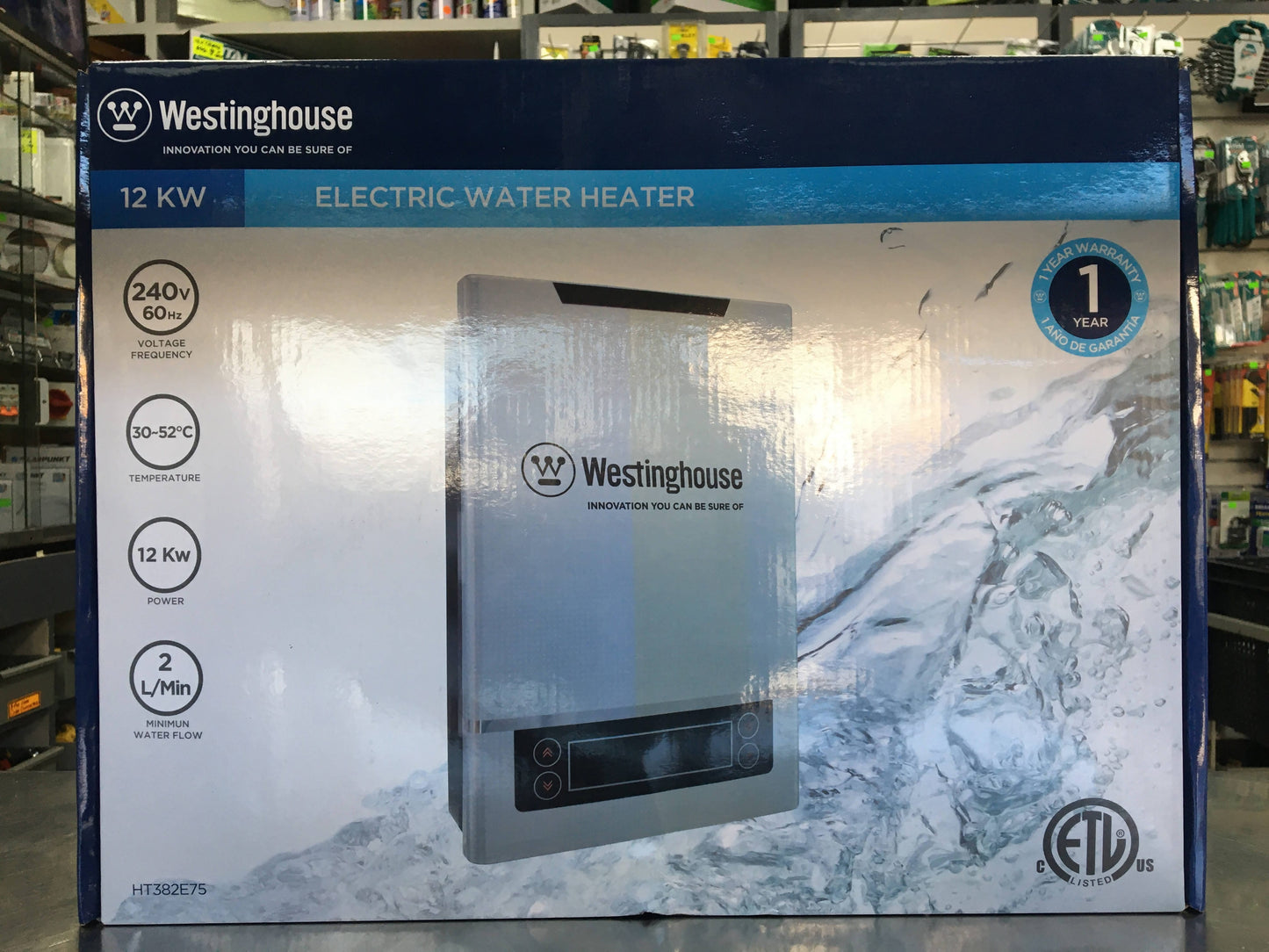 Westinghouse 12 Kw Electric Water Heater offers you instant, endless and consistent temperature hot water all day, everyday. This water heater with compact size and sleek design, can be mounted in any angle, perfect for kitchens, bathrooms etc - HT382E75 Elegant AccScents