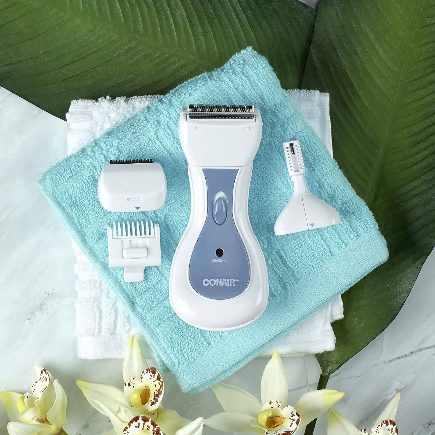 Conair Satiny Smooth All-in-One Ladies' Personal Groomer shaves legs and underarms, trim the bikini area, and even touch up eyebrows - LTGS40RCS Pie's Variety Store