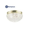 Westinghouse Flush Polish Brass with Clear Facet Glass - 66698