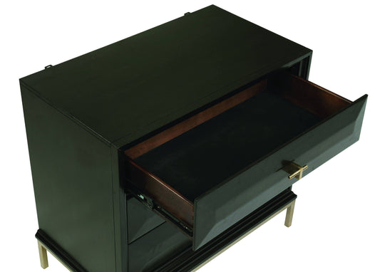 Formosa 3-Drawer Rectangular Nightstand Americano And Rose Brass Collection: Formosa SKU: 222842 coastmega